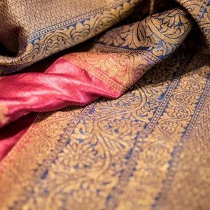 Gorgeous Handloom Pure Ghicha Tassur Silk Saree With Antique Zari